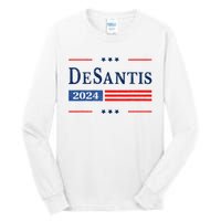 Ron Desantis 2024 For President American Flag Vintage Pro Tall Long Sleeve T-Shirt