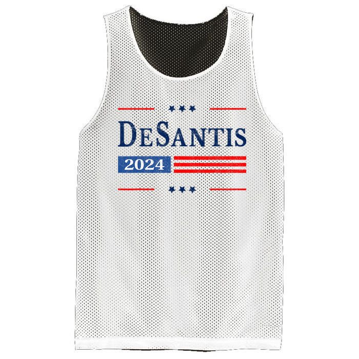 Ron Desantis 2024 For President American Flag Vintage Pro Mesh Reversible Basketball Jersey Tank