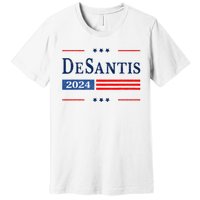 Ron Desantis 2024 For President American Flag Vintage Pro Premium T-Shirt