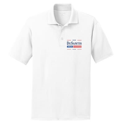 Ron Desantis 2024 For President American Flag Vintage Pro PosiCharge RacerMesh Polo