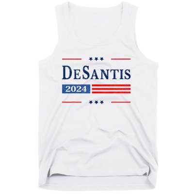 Ron Desantis 2024 For President American Flag Vintage Pro Tank Top