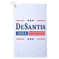 Ron Desantis 2024 For President American Flag Vintage Pro Platinum Collection Golf Towel