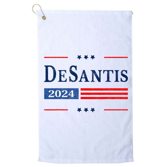 Ron Desantis 2024 For President American Flag Vintage Pro Platinum Collection Golf Towel