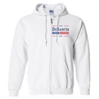 Ron Desantis 2024 For President American Flag Vintage Pro Full Zip Hoodie