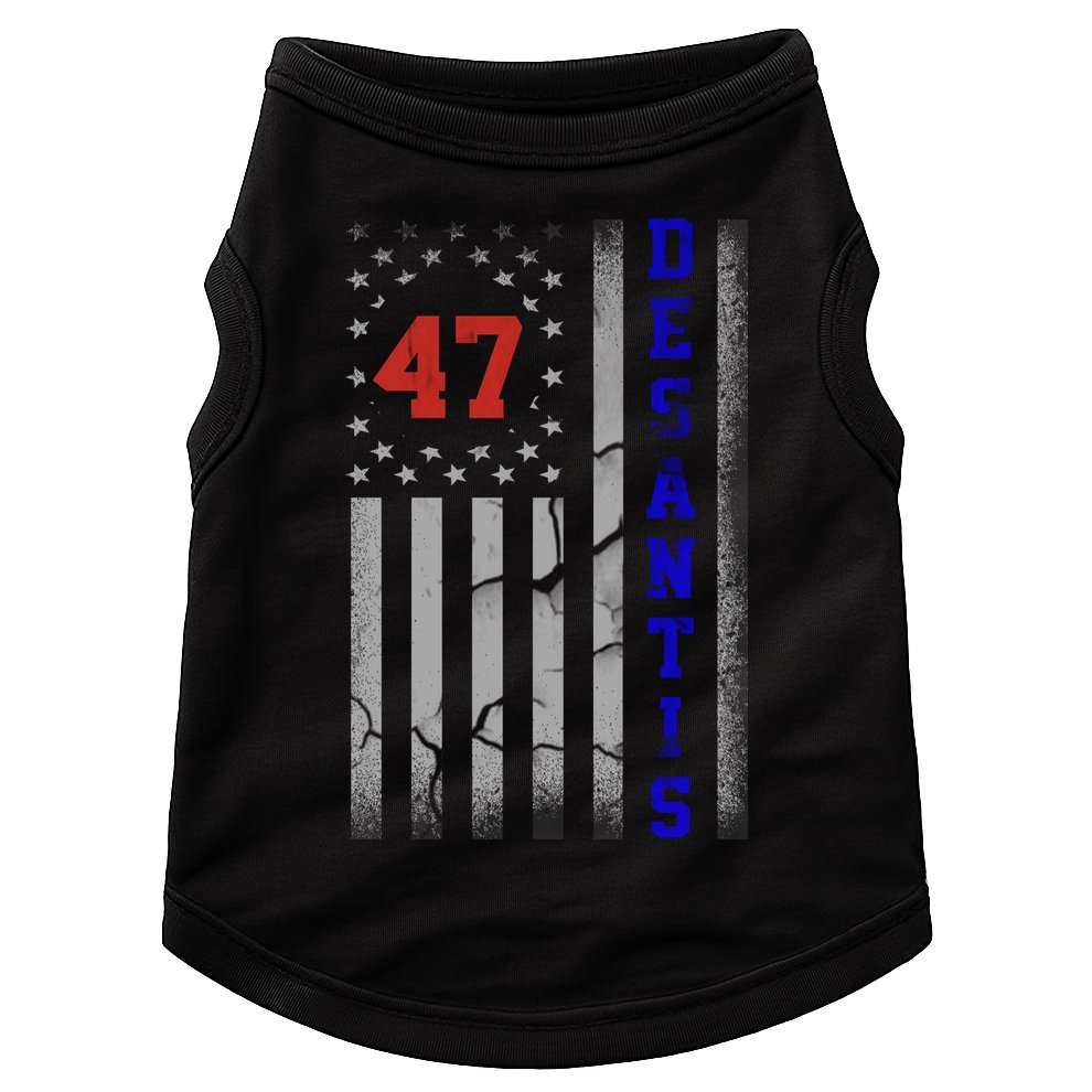 Ron Desantis 2024 American Flag Vintage Faded Distressed Doggie Tank