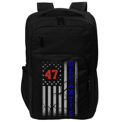 Ron Desantis 2024 American Flag Vintage Faded Distressed Impact Tech Backpack