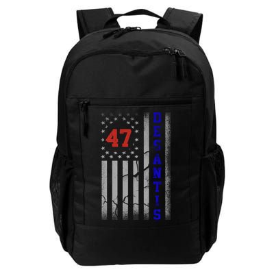 Ron Desantis 2024 American Flag Vintage Faded Distressed Backpack