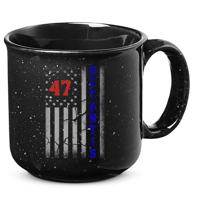 Ron Desantis 2024 American Flag Vintage Faded Distressed 15oz Campfire Ceramic Mug