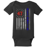 Ron Desantis 2024 American Flag Vintage Faded Distressed Baby Bodysuit