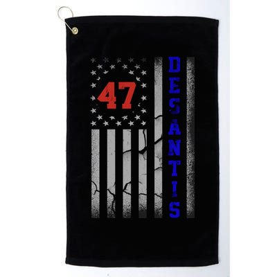 Ron Desantis 2024 American Flag Vintage Faded Distressed Golf Towel