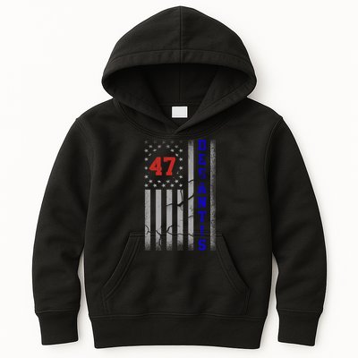 Ron Desantis 2024 American Flag Vintage Faded Distressed Kids Hoodie
