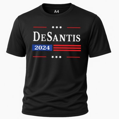 Ron Desantis 2024 For President American Flag Vintage Pro Performance Shirt