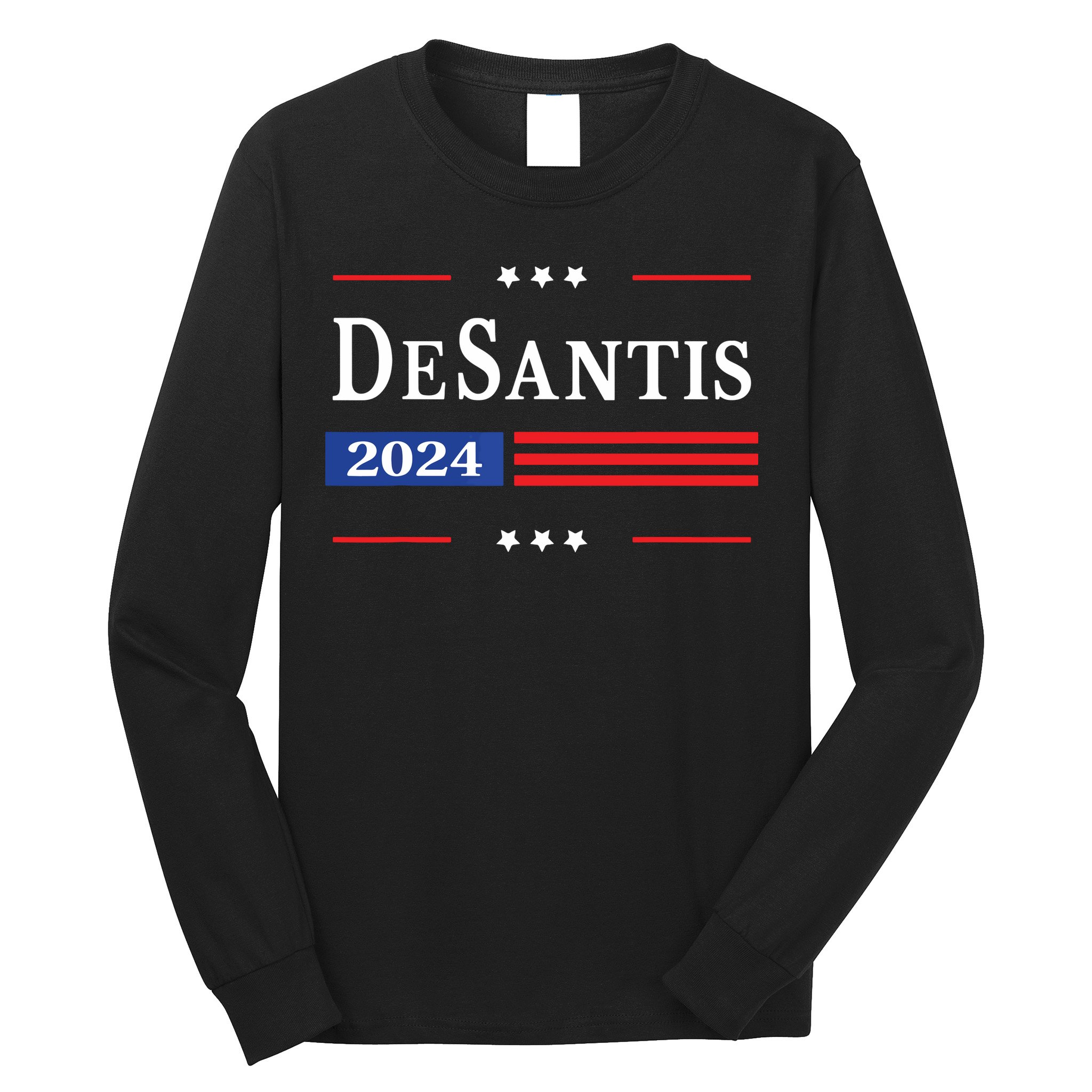 Ron Desantis 2024 For President American Flag Vintage Pro Long Sleeve Shirt