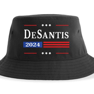 Ron Desantis 2024 For President American Flag Vintage Pro Sustainable Bucket Hat