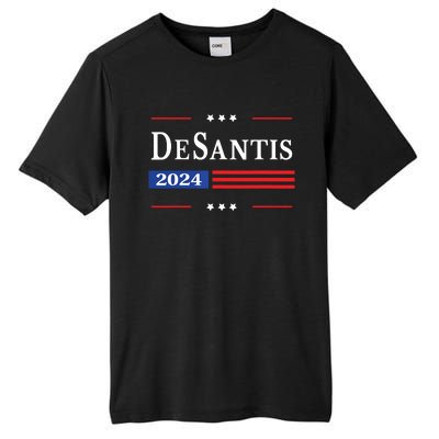 Ron Desantis 2024 For President American Flag Vintage Pro Tall Fusion ChromaSoft Performance T-Shirt