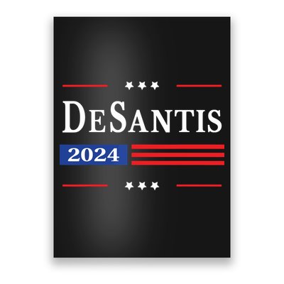 Ron Desantis 2024 For President American Flag Vintage Pro Poster