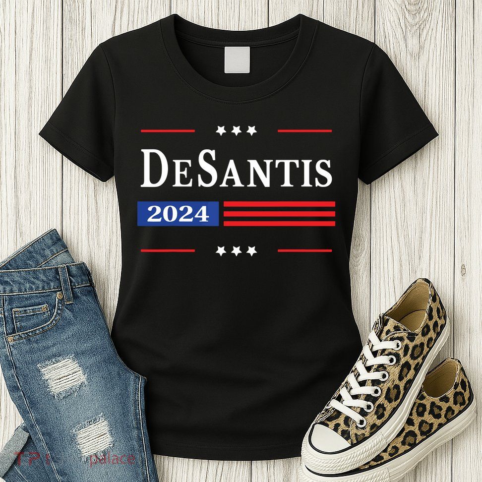 Ron Desantis 2024 For President American Flag Vintage Pro Womens T-Shirt