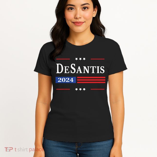 Ron Desantis 2024 For President American Flag Vintage Pro Womens T-Shirt