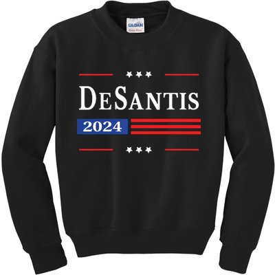 Ron Desantis 2024 For President American Flag Vintage Pro Kids Sweatshirt