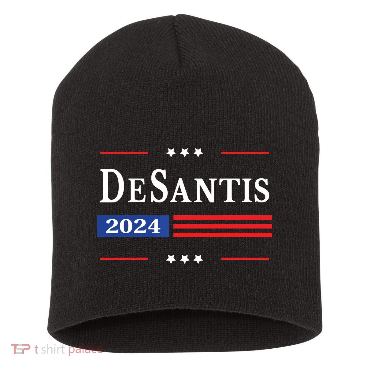 Ron Desantis 2024 For President American Flag Vintage Pro Short Acrylic Beanie