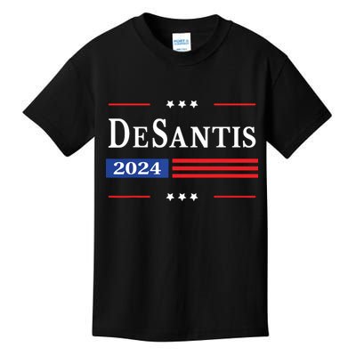 Ron Desantis 2024 For President American Flag Vintage Pro Kids T-Shirt