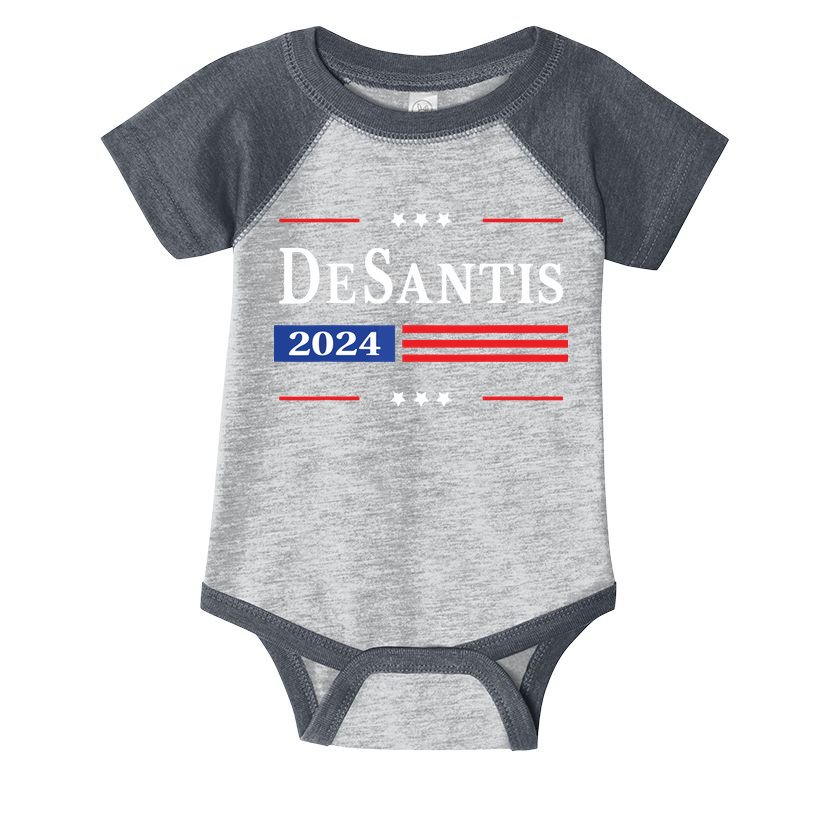 Ron Desantis 2024 For President American Flag Vintage Pro Infant Baby Jersey Bodysuit