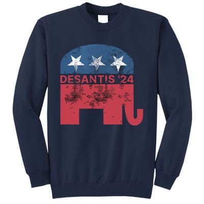 Ron Desantis 2024 For President American Flag Vintage Pro Tall Sweatshirt