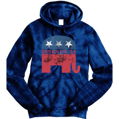 Ron Desantis 2024 For President American Flag Vintage Pro Tie Dye Hoodie