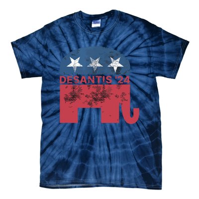 Ron Desantis 2024 For President American Flag Vintage Pro Tie-Dye T-Shirt