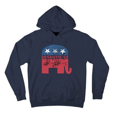 Ron Desantis 2024 For President American Flag Vintage Pro Tall Hoodie