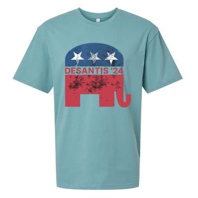 Ron Desantis 2024 For President American Flag Vintage Pro Sueded Cloud Jersey T-Shirt