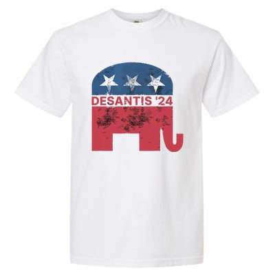 Ron Desantis 2024 For President American Flag Vintage Pro Garment-Dyed Heavyweight T-Shirt