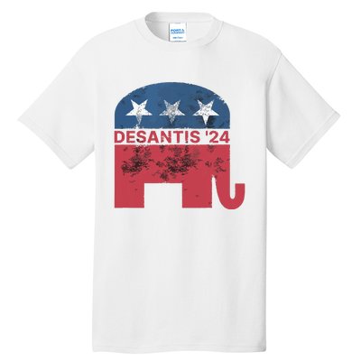 Ron Desantis 2024 For President American Flag Vintage Pro Tall T-Shirt