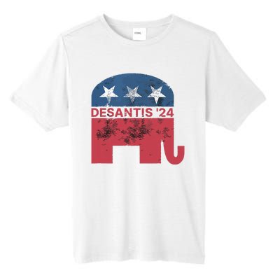 Ron Desantis 2024 For President American Flag Vintage Pro Tall Fusion ChromaSoft Performance T-Shirt