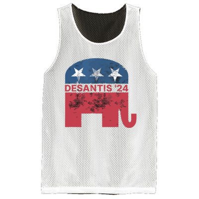 Ron Desantis 2024 For President American Flag Vintage Pro Mesh Reversible Basketball Jersey Tank