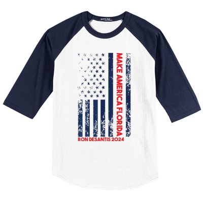 Ron DeSantis 2024 Make America Florida Baseball Sleeve Shirt