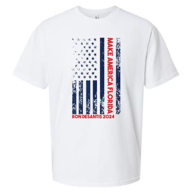 Ron DeSantis 2024 Make America Florida Sueded Cloud Jersey T-Shirt