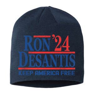 Ron DeSantis 2024 Keep America Free Sustainable Beanie