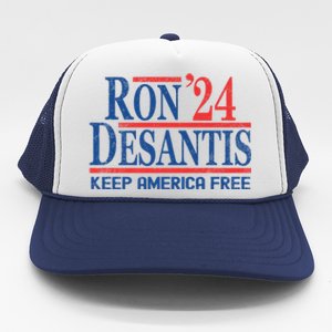 Ron DeSantis 2024 Keep America Free Trucker Hat