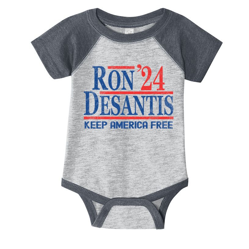 Ron DeSantis 2024 Keep America Free Infant Baby Jersey Bodysuit