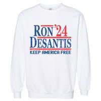 Ron DeSantis 2024 Keep America Free Garment-Dyed Sweatshirt