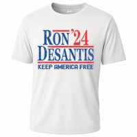 Ron DeSantis 2024 Keep America Free Cooling Performance Crew T-Shirt