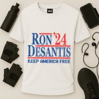 Ron DeSantis 2024 Keep America Free Cooling Performance Crew T-Shirt
