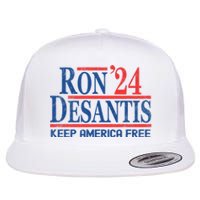 Ron DeSantis 2024 Keep America Free Flat Bill Trucker Hat