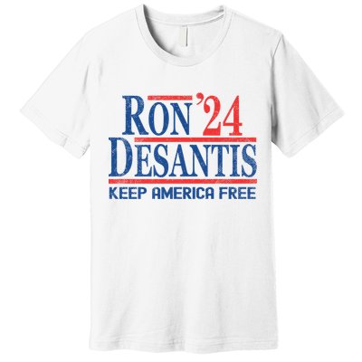 Ron DeSantis 2024 Keep America Free Premium T-Shirt