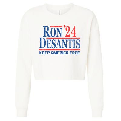 Ron DeSantis 2024 Keep America Free Cropped Pullover Crew