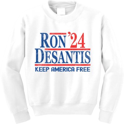 Ron DeSantis 2024 Keep America Free Kids Sweatshirt