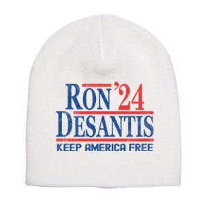 Ron DeSantis 2024 Keep America Free Short Acrylic Beanie