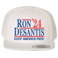 Ron DeSantis 2024 Keep America Free Wool Snapback Cap