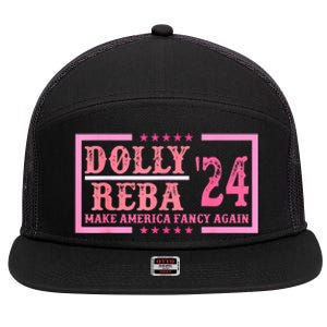 Reba Dolly 2024 Make America Fancy Again 7 Panel Mesh Trucker Snapback Hat